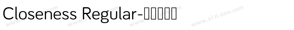 Closeness Regular字体转换